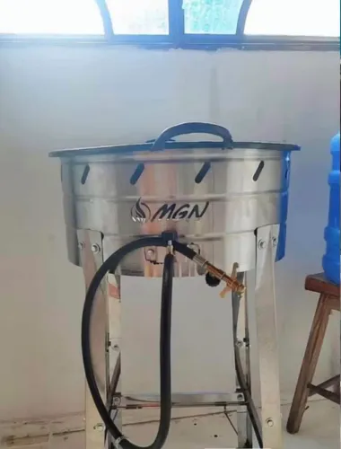 Fritador a Gas Pasteleiro 10 Litros Inox n18. por R$460,00.está na Santa Maria Sul