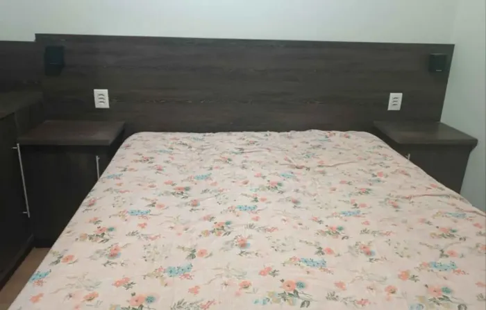 Quarto Completo Planejado - Cabeceira Casal + Criados + Balcão Lateral