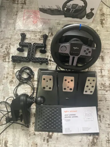 ÍTULO: Volante Gamer PXN V9 GEN2 - Preto - Com Câmbio e Pedais - Novíssimo - R$ 1.050