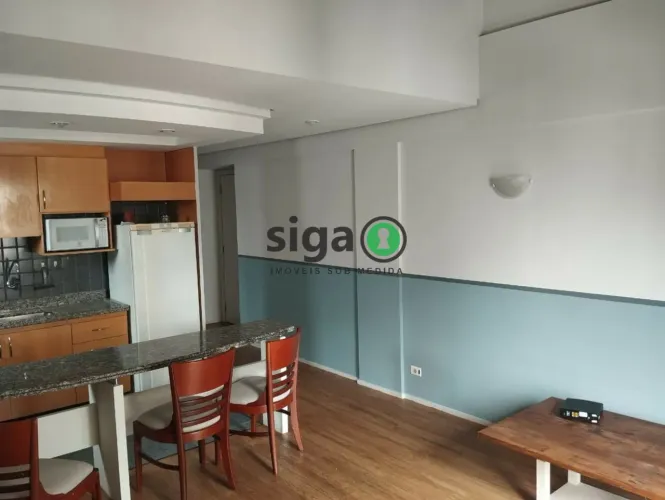 Apartamento Mobiliado em Moema com 1 Dormitório e 1 Vaga.