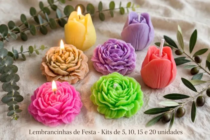 Velas artesanais aromáticas 4 sensações