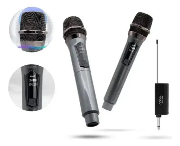 Kit 2 microfones sem fio