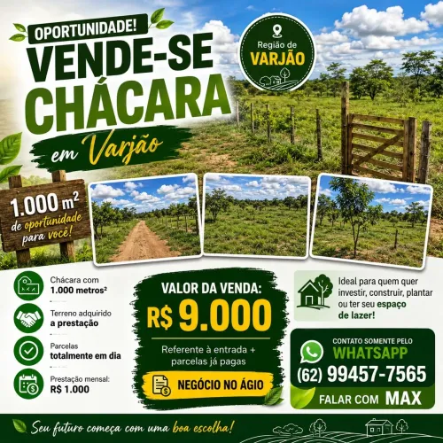 Ágio chácara, cidade Varjão .