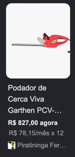 Podador/Aparador de Cerca Viva Elétrico 600W Pcv-600 Garthen