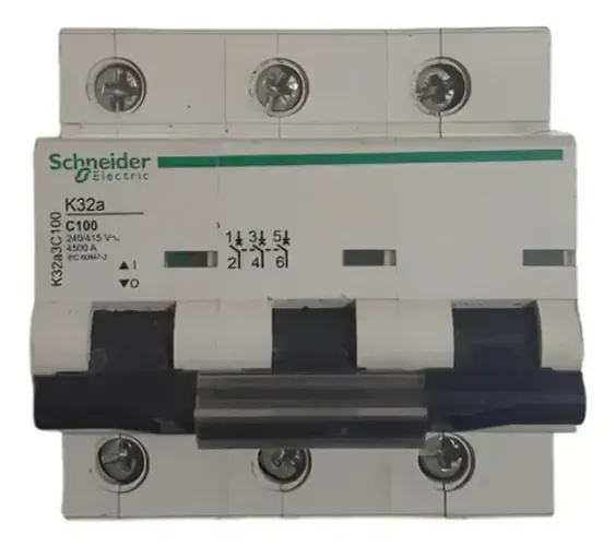 DISJUNTOR 3P K32A 100A CURVA C SCHINEIDER