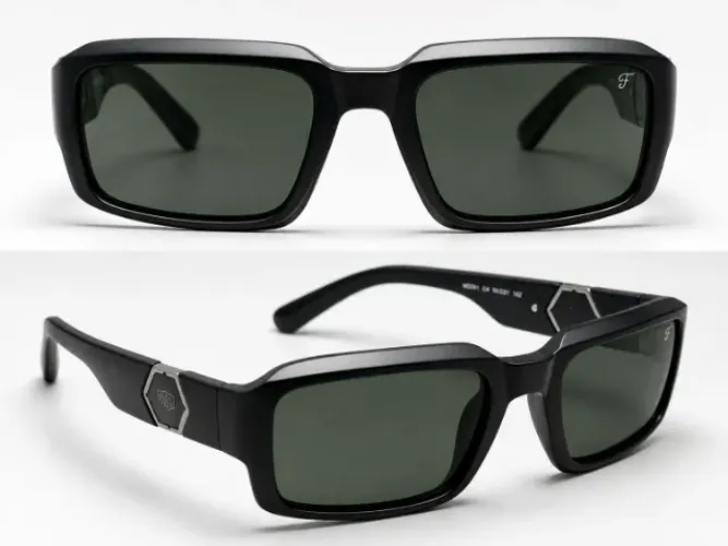 Oculos de Sol Fuel Eyewear Quadrado Preto
