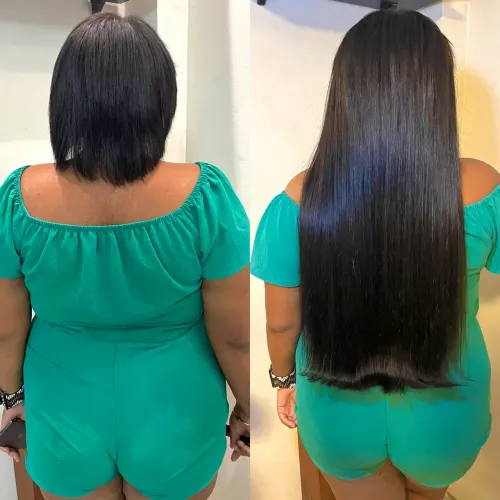 Cabelo Humano Preto 65 cm