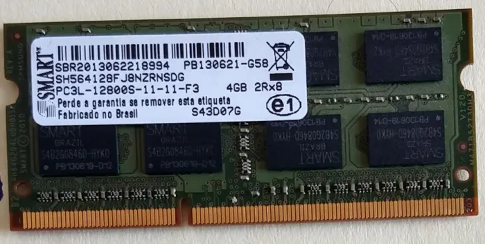 Kit 2x Memória Notebook Smart 4GB DDR3L 1600MHz PC3L-12800S (Total 8GB)