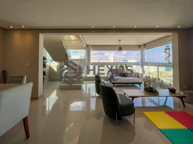 Cobertura Dúplex frente mar com varanda gourmet e lazer na Pitangueiras, Guarujá