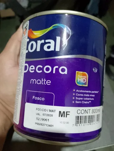 Tinta Parede Coral Fosco cor "Mensagem Secreta"