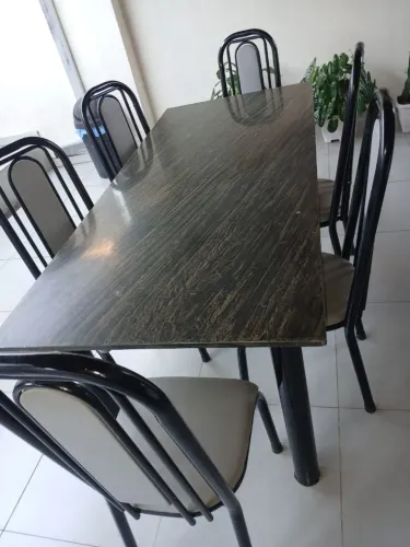 Mesa mármore 1.80 metros 6 cadeiras 