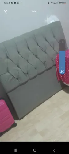 vendo cabeceira casal cinza