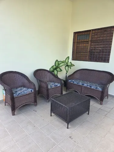 Conjunto sofá vime 