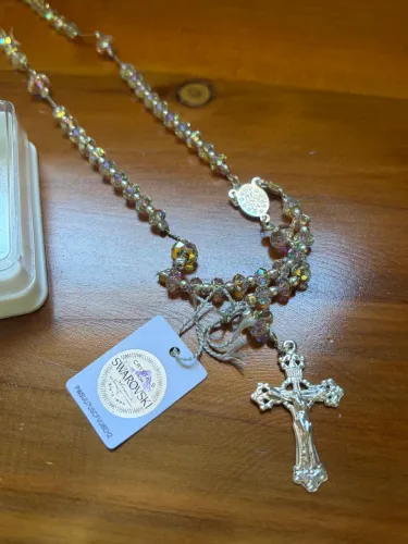 Terço/colar de swarovski