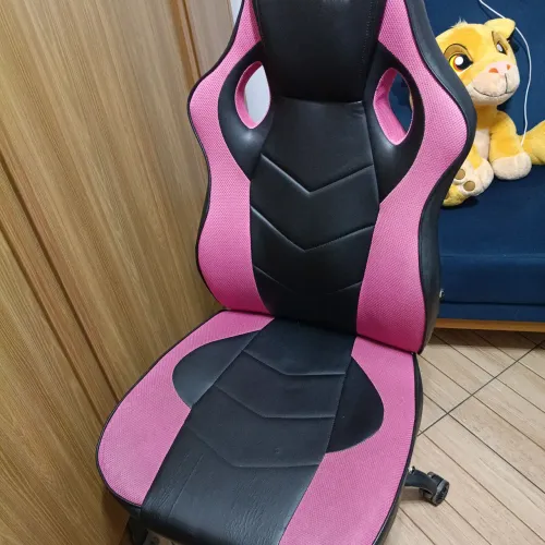 Cadeira Gamer rosa e preta