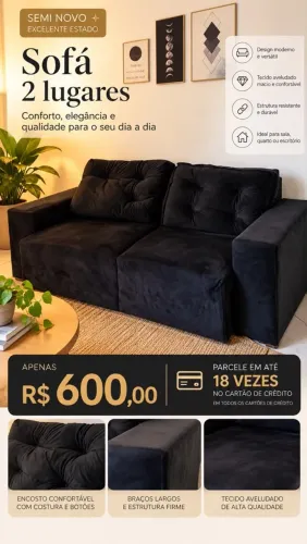 Sofá dois lugares