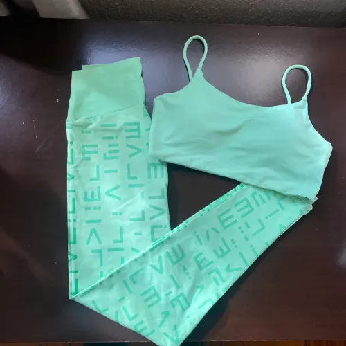 Conjunto live icon verde neon P 