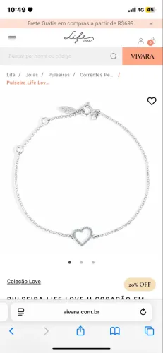 Pulseira Vivara (linha life vivara) 