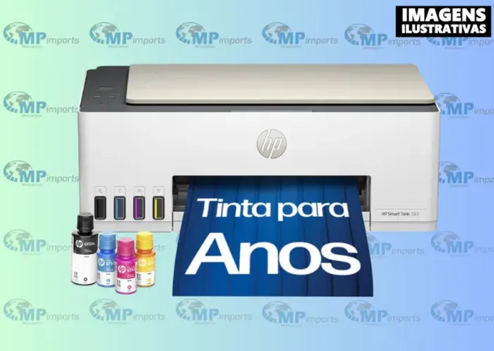 Loja MP Imports: Impressora Multifuncional HP Smart Tank Tanque de Tinta Colorida, Wi-Fi
