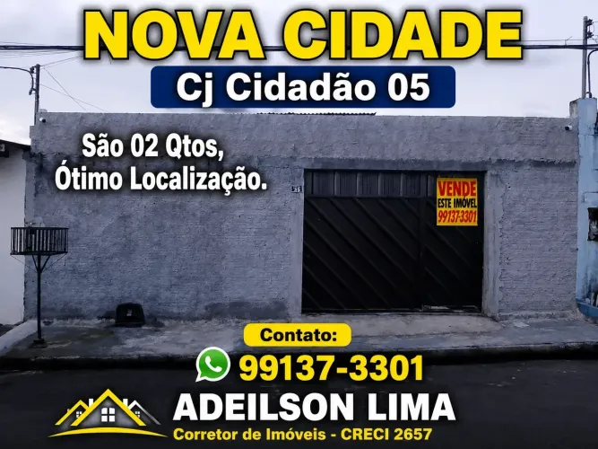 CJ NOVA CIDADE, Excelente Imóvel de 02 Quartos