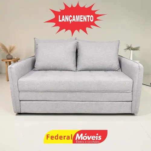 Sofá Cama 1,55m Tecido Linho Super Oferta - Solicitar Catálogo