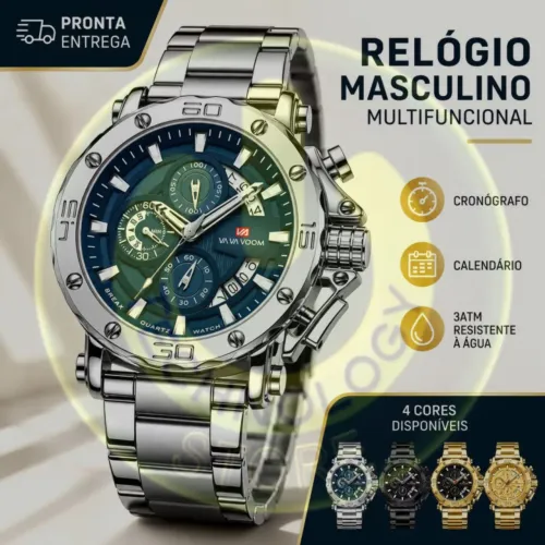 Relógio Masculino Exclusivo - Robustez e Elegância