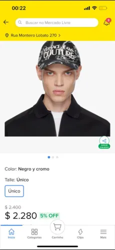 vendo boné VERSACE