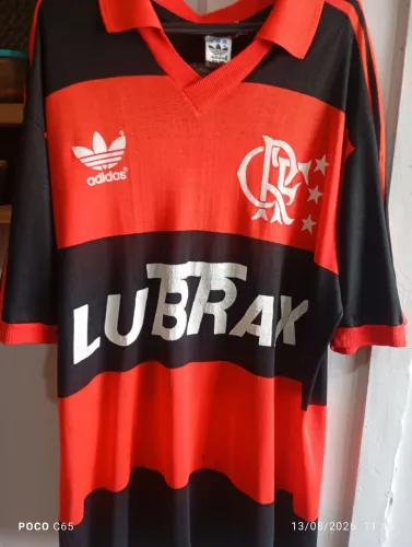 CAMISA DO FLAMENGO ADIDAS original 1987/1988 Lubrax TAMANHO G- MODELO ZICO-Raridade.