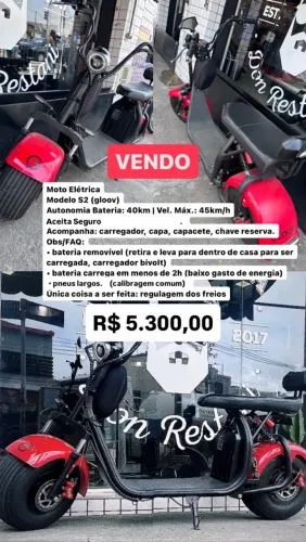 Scooter Elétrica Gloov S2