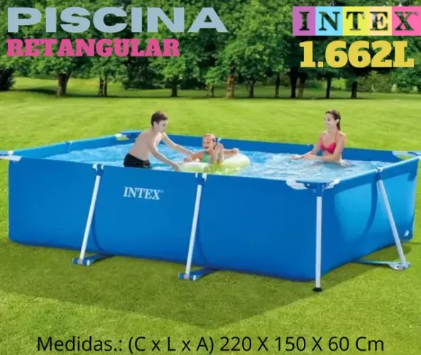 PISCINA INTEX RETANGULAR METAL FRAME 1.662 LITROS.