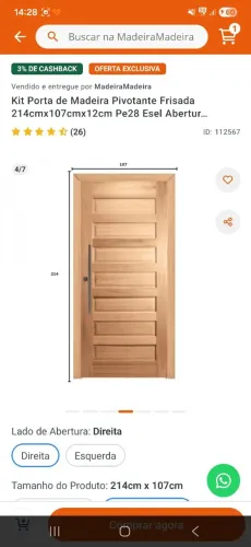 Porta pivotante