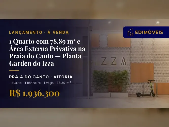 Exclusivo: Apartamento de 1 Quarto com Área Externa na Praia do Canto!