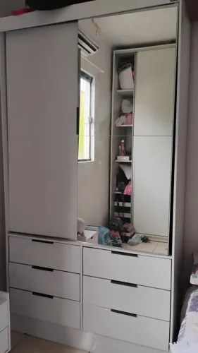 Guarda Roupas Solteiro com Espelho