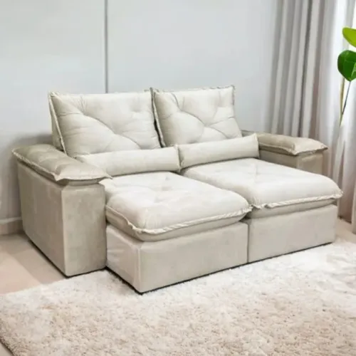 Sofa retratil e reclinavel Brasão com 2 metros de largura e varias opções de cores