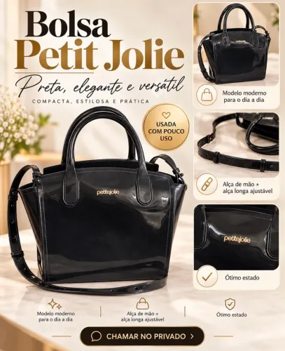 BOLSA PETIT JOLIE, seminova, POUCO USO