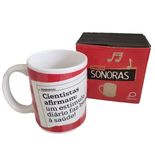 Caneca Imaginarium Sonora Fiu-Fiu Vermelha Porcelana
