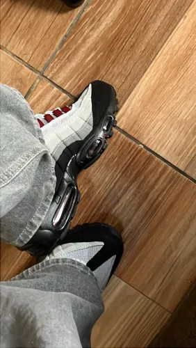 Tênis Nike Air Max 95 Masculino Branco Preto e Vermelho - Air Unit - Premium