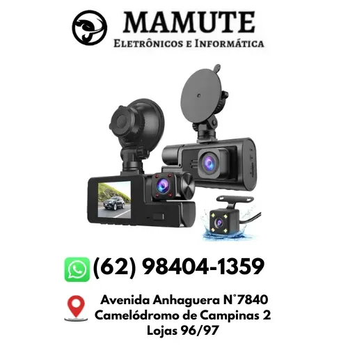 Câmera Veicular Gravadora 1080p Knup S137 3 Cameras Interna Trajeto e Ré