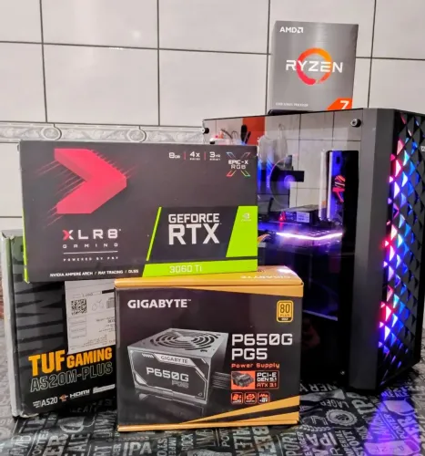 PC Gamer Ryzen 7 5700, RTX 3060ti, 16gb DDR4, SSD NVme, Gabinete Gamer