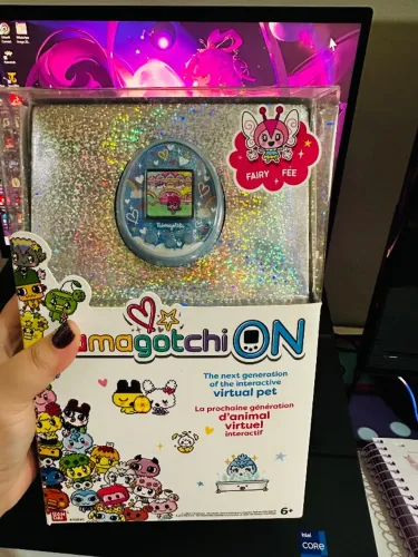 Tamagotchi on blue 