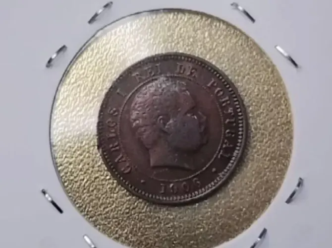 Moeda de portugal muito antiga 120 anos ótimo estado