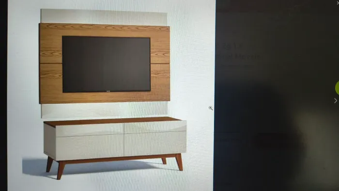 Rack c/ Painel TV Classic Freijó c/Off White