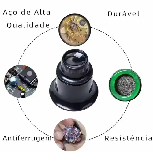 Kit Lupa Relojoeiro 5x 10x 15x 20x