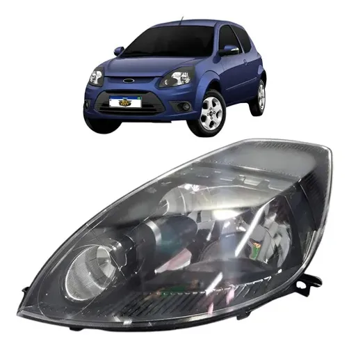 Farol Esquerdo Ford Ka 2008 2009 A 2013 2014 Máscara Negra Esquerdo/motorista