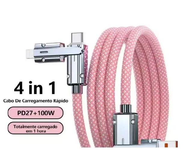 4 em 1 Cabo de carregamento super rápido de 100 W