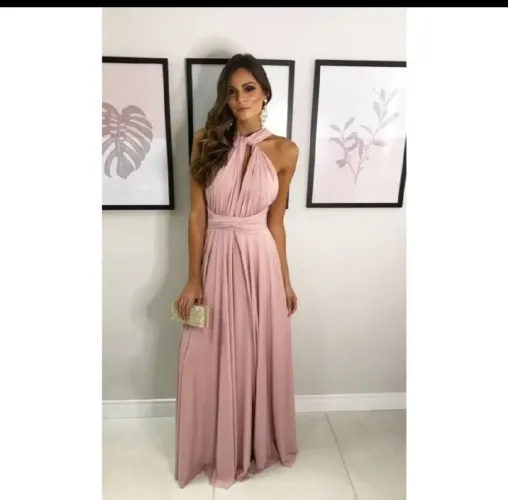 Vestido longo várias formas multiuso, festas, casamento, formatura.