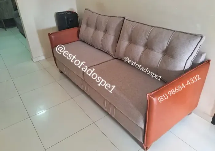 Sofá Deluxe 2 metros com Braços Slim 