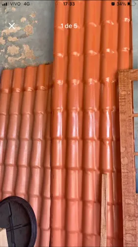 Telha colonial pvc usada unidades