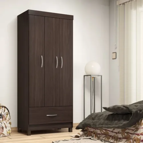 Guarda Roupa Solteiro Prince 3 Portas 1 Gaveta MDP Demóbile