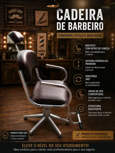 Cadeira de barbearia / Troco 